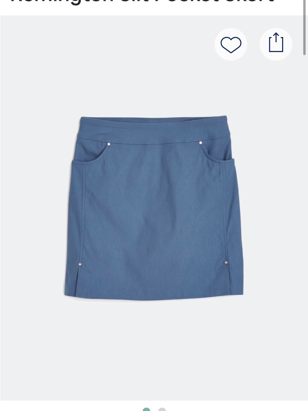 Tribal Brand Blue A-Line Skort with Pockets